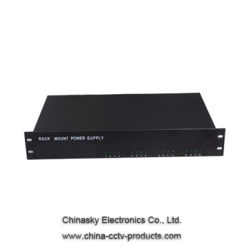 12VDC 13A 16 Rack Mount CCTV fonte de alimentação